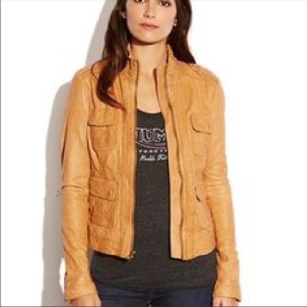 Lucky Brand Genuine Leather Jacket - Size XS